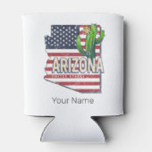 アリゾナ州統一された州レトロマップヴィンテージUSA 缶クーラー (裏面)