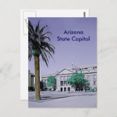 アリゾナ州議事堂 レトロ カラフルなタッチ ポストカード (正面/裏面)