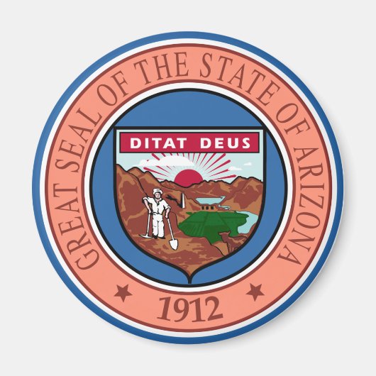 アリゾナ州 アメリカ合衆国 マグネット (正面)
