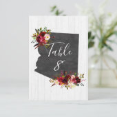 アリゾナ州 デスティネーション ウェディング テーブル ナンバー 招待状 (スタンド正面)