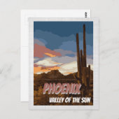 アリゾナ州 フェニックス バレー・オブ・ザ・サン サボテン ポストカード (正面/裏面)