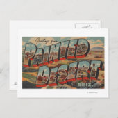 アリゾナ州 - ペイントデザート - 大きな文字のシーン ポストカード (正面/裏面)