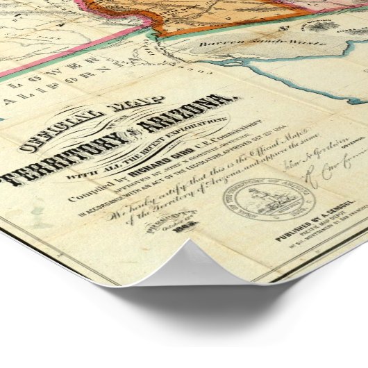 アリゾナ州 ポスター (角)