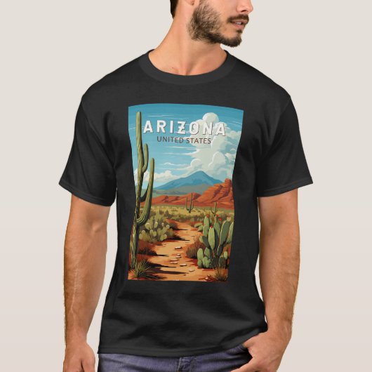 アリゾナ州 旅行 アート ヴィンテージ Tシャツ (正面)