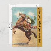 アリゾナ州,美しいメキシコの馬人女性 ポストカード (正面/裏面)