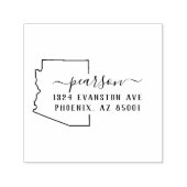 アリゾナ差出人住所スタンプ自己インク セルフインキングスタンプ (デザイン)