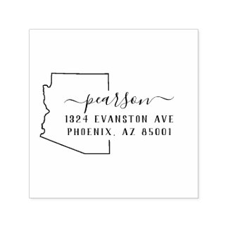 アリゾナ差出人住所スタンプ自己インク セルフインキングスタンプ