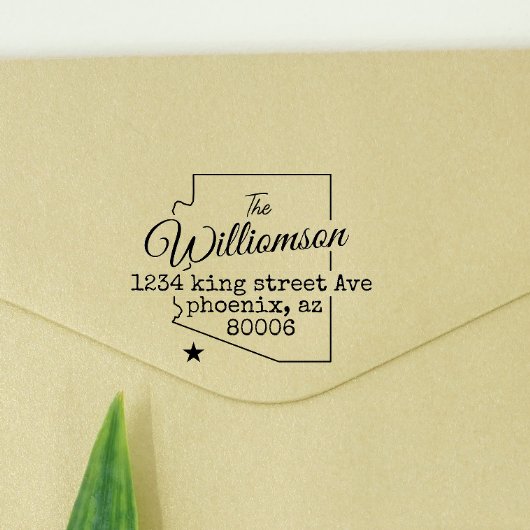 アリゾナ差出人住所スタンプ セルフインキングスタンプ