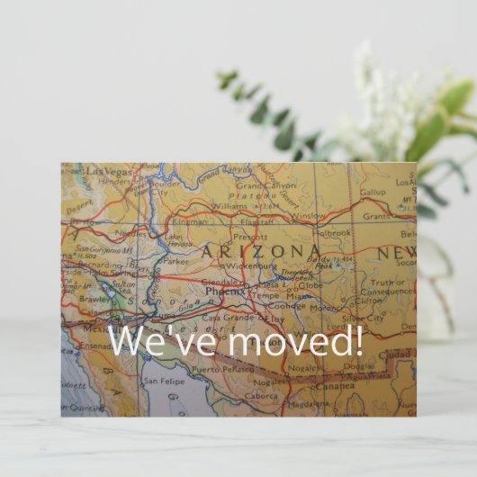 アリゾナ引っ越しましたの新しい住所のお知らせ 案内状 (スタンド正面)