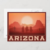 アリゾナ日没はがき ポストカード (正面/裏面)