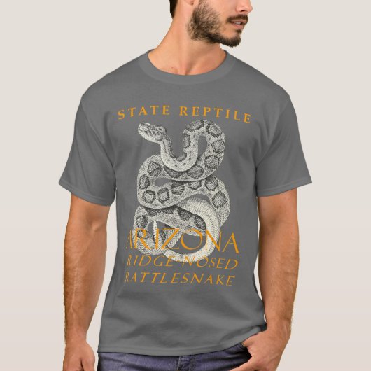 アリゾナ準州の爬虫類 リッジノーズスネーク Tシャツ (正面)