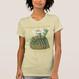 アリゾナ準州の花 サワーロサボテンの花 Tシャツ