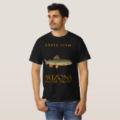 アリゾナ準州 フィッシュ アパッチトラウト Tシャツ (正面フル)