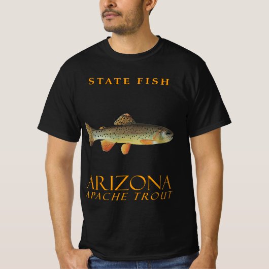 アリゾナ準州 フィッシュ アパッチトラウト Tシャツ (正面)