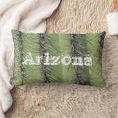 アリゾナ産サボテン針写真デザートプラントサグアーロ ランバークッション (ブランケット)