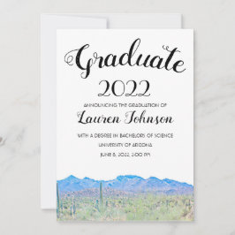 アリゾナ砂漠での卒業発表 案内状