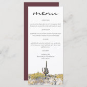 アリゾナ砂漠のサグアロのサボテンメニューボード メニュー (正面/裏面)