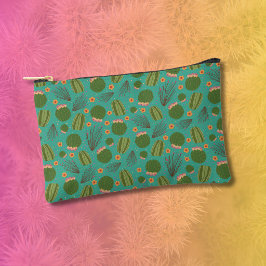 アリゾナ砂漠のサボテンとオコティロ柄 アクセサリーポーチ