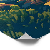 アリゾナ砂漠の崖 ポスター (角)