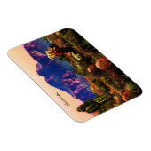 アリゾナ砂漠の景色の迷信の山 マグネット (右側)