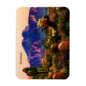 アリゾナ砂漠の景色の迷信の山 マグネット (縦)