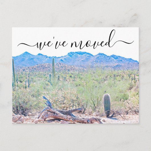 アリゾナ砂漠の移動案内はがき 案内ポストカード (正面)