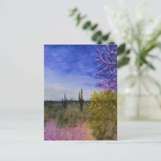 アリゾナ砂漠の風景の外の日 ポストカード (スタンド正面)