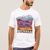 アリゾナ砂漠の風景を探索 Tシャツ (正面)