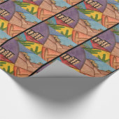 アリゾナ砂漠カラフルフォークアートラッピング紙 ラッピングペーパー (角)