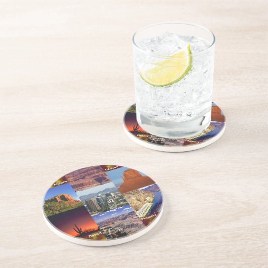 アリゾナ砂漠コラージュ コースター (側面)