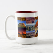 アリゾナ砂漠コラージュ ツートーンマグカップ (左)