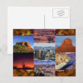 アリゾナ砂漠コラージュ ポストカード (正面/裏面)