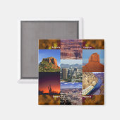 アリゾナ砂漠コラージュ マグネット (正面/裏面)