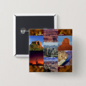 アリゾナ砂漠コラージュ 缶バッジ (正面&裏面)