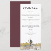 アリゾナ砂漠サグアロのサボテンメニューボード メニュー (正面/裏面)