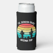 アリゾナ砂漠サボテンパーソナライズされたサンセット スリム缶クーラー (Seltzer正面)