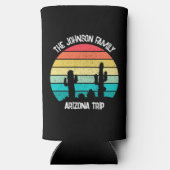 アリゾナ砂漠サボテンパーソナライズされたサンセット スリム缶クーラー (裏面)