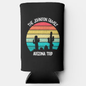アリゾナ砂漠サボテンパーソナライズされたサンセット スリム缶クーラー (正面)