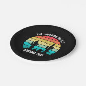 アリゾナ砂漠サボテンパーソナライズされたサンセット ペーパープレート (アングル)