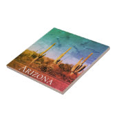 アリゾナ砂漠サボテン南西部 タイル (側面)