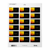 アリゾナ砂漠サンセットイエローレッドオレンジサボテン ラベル (フルシート)