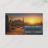 アリゾナ砂漠サンセットランドスケープ名刺 名刺 (正面)