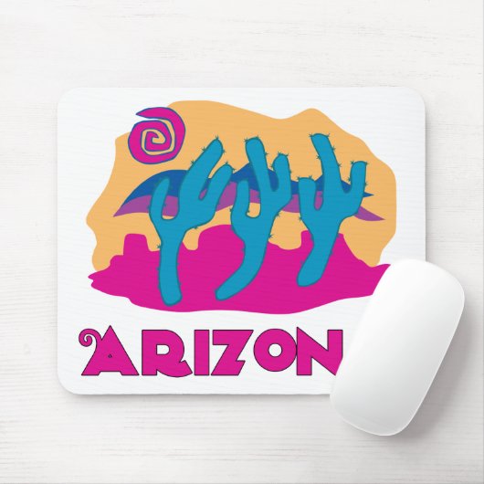 アリゾナ砂漠ピンク マウスパッド (マウス)