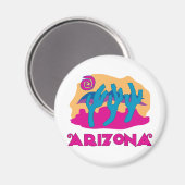 アリゾナ砂漠ピンク マグネット (正面/裏面)