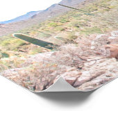 アリゾナ砂漠結婚の歓迎サイン ポスター (角)