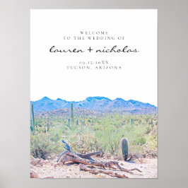 アリゾナ砂漠結婚の歓迎サイン ポスター