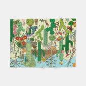 アリゾナ砂漠 フリースブランケット (正面(横))