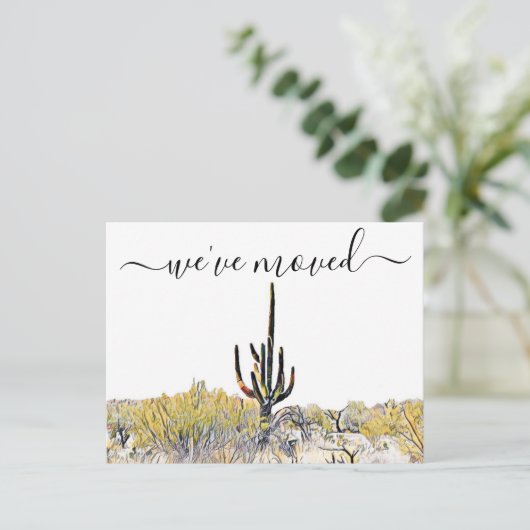 アリゾナ砂漠Saguaroが発表 案内ポストカード (スタンド正面)