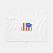 アリゾナ米国のシルエットの州の地図 フリースブランケット (正面(横))