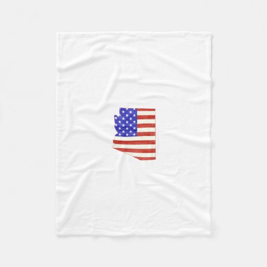 アリゾナ米国のシルエットの州の地図 フリースブランケット (正面)